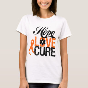 Camiseta Presentes da cura do amor da esperança da LEUCEMI