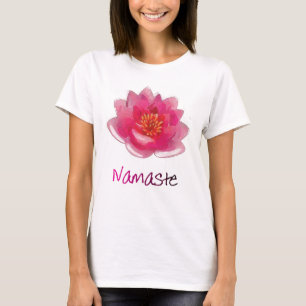 Camiseta Presentes da ioga de "Namaste" da flor de Lotus