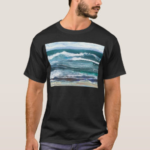Camiseta Presentes da praia das ondas do mar do grilo -