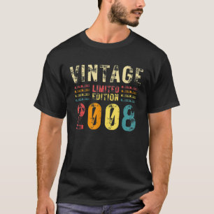 Camiseta Presentes de 15 anos Vintage 2008 Limited Edition