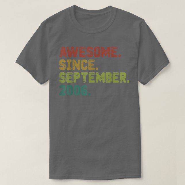 Camiseta Presentes de 16 anos são fantásticos desde setembr (Frente do Design)