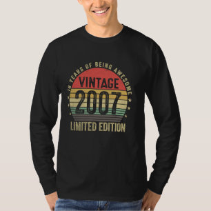 Camiseta Presentes De 18 Anos Vintage 2007 Engraçado 18º An