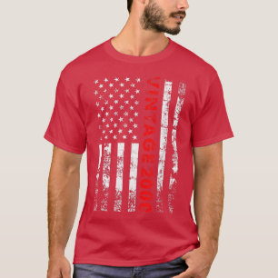 Camiseta Presentes de 22 anos Vintage 2000 Bandeira America