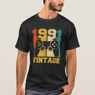 Camiseta Presentes De 30 Anos Vintage 1991 Vídeo Game 30 Bi