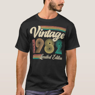 Camiseta Presentes de 40 Anos de Idade Nascidos Em 1982 Vin