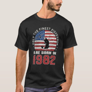 Camiseta Presentes De 40 Anos: Pescador De Pesca 1982 40ª