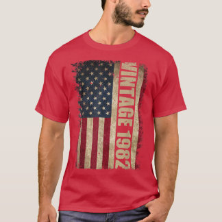 Camiseta Presentes de 40 anos Vintage 1982 Bandeira America