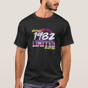 Camiseta Presentes de 40 anos Vintage 1982 Edição limitad