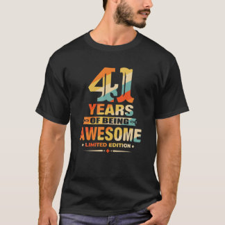 Camiseta Presentes de 41 anos Vintage 1980 Limited Edition