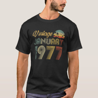 Camiseta Presentes de 45 anos Vintage 1977 Limited Edition 
