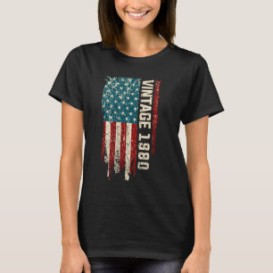 Camiseta Presentes de 45 anos Vintage 1980 Amer de 45 anos