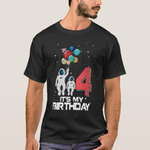 Camiseta Presentes de 4 anos é o meu quarto aniversário