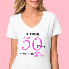 Camiseta Presentes de 50º aniversário para mulheres camiset