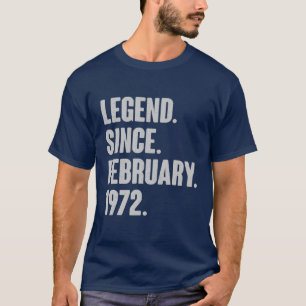Camiseta Presentes De 50 Anos - Legenda Desde Fevereiro De