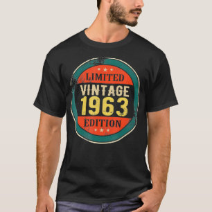 Camiseta Presentes de 59 anos Vintage 1963 Limited Edition