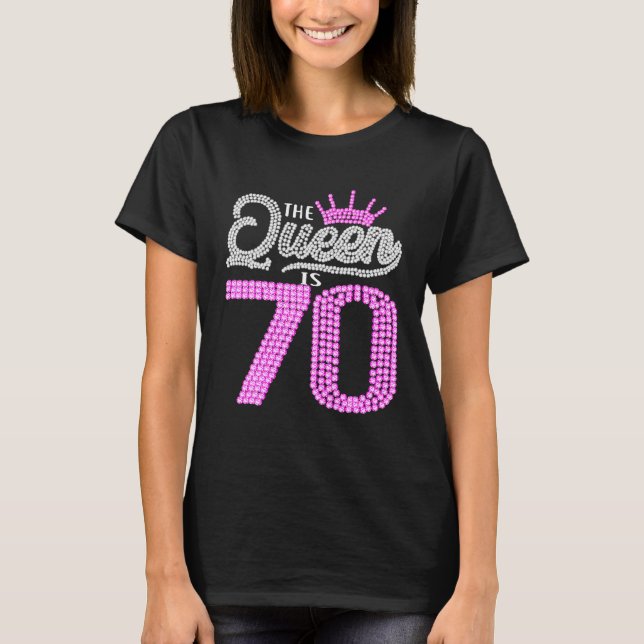 Camiseta Presentes De 70 Anos Esta Rainha É 70 (Frente)