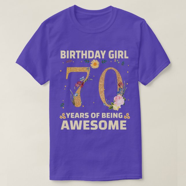 Camiseta Presentes De 70 Anos Para Mulheres 70 de Aniversár (Frente do Design)