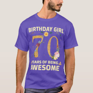 Camiseta Presentes De 70 Anos Para Mulheres 70 de Aniversár