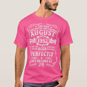 Camiseta Presentes de 70 anos setembro de 1952