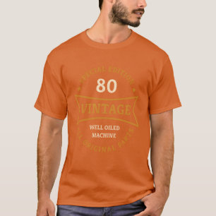 Camiseta Presentes de 80 Anos de Idade para Aniversário de