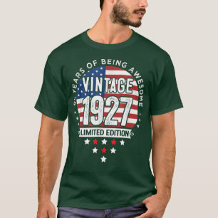 Camiseta Presentes de 95 anos Vintage 1927 Limited Edition