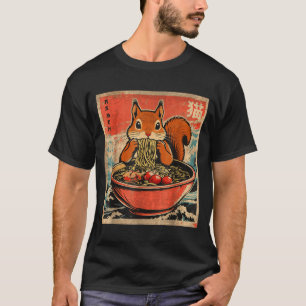 Camiseta Presentes de anime de esquilo Kawaii japonês comen