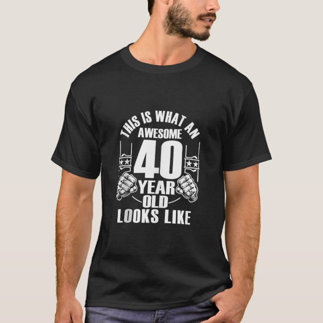 Camiseta Presentes de aniversário de 40 anos para Homens Mu (Frente)