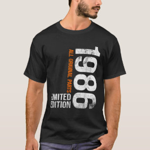 Camiseta Presentes de Aniversário de 40 anos Vintage 1986 H