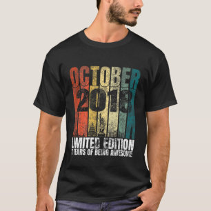 Camiseta Presentes de Aniversário de Crianças Vintage Outub
