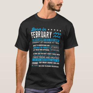 Camiseta Presentes De Aniversário De Fevereiro - Nascer No 