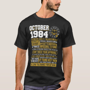 Camiseta Presentes de aniversário de outubro - Nascer de ou