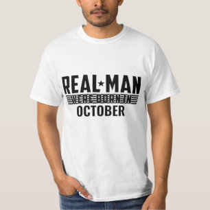 Camiseta Presentes de aniversário do Homem Real - OUTUBRO