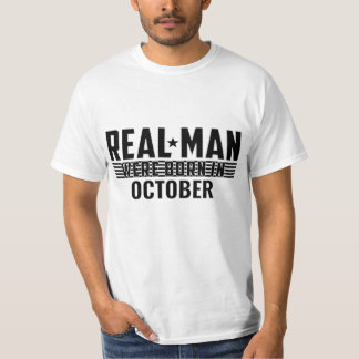 Camiseta Presentes de aniversário do Homem Real - OUTUBRO