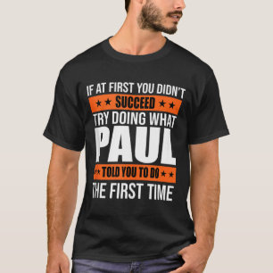 Camiseta Presentes de Aniversário Personalizados Nome Paul