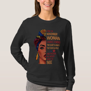 Camiseta Presentes de Aniversário Sou uma mulher de novem
