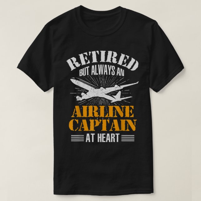 Camiseta Presentes de aposentadoria do Capitão T Piloto da  (Frente do Design)