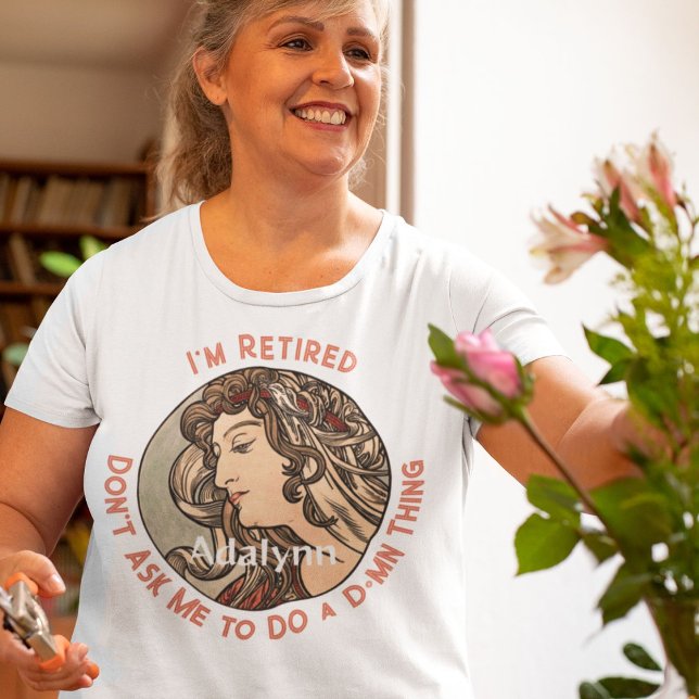 Camiseta Presentes de aposentadoria elegantes e personaliza (Custom Funny Elegant Retirement Gifts for Her Mom)