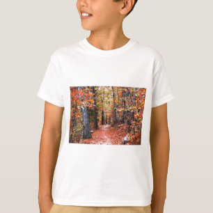 Camiseta Presentes de Aquarela da Trilha da Floresta Pintad