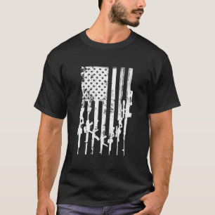 Camiseta Presentes de Arma Patriótica Americana de Bandeira