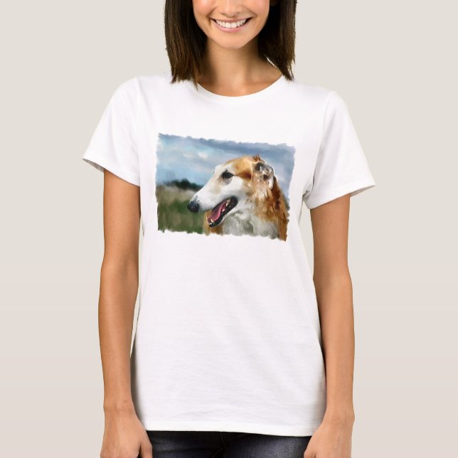 Camiseta Presentes de Arte Borzoi (Frente)