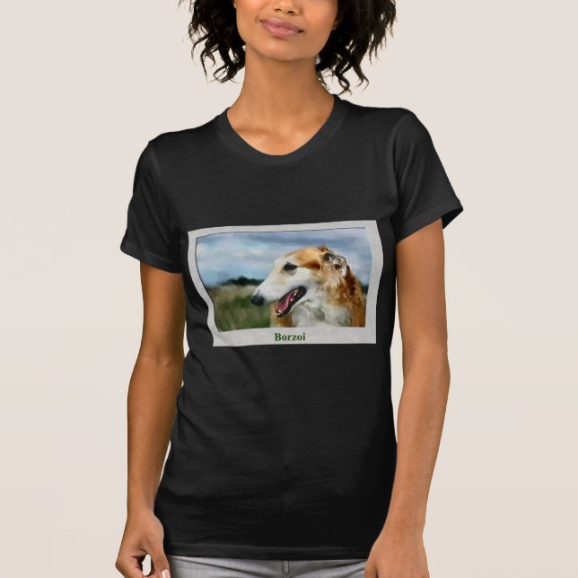 Camiseta Presentes de Arte Borzoi (Frente)