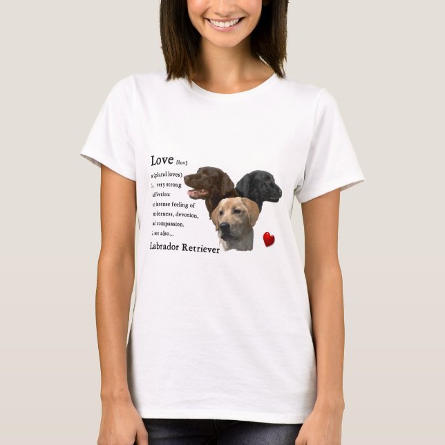 Camiseta Presentes de Arte Labrador Retriever (Frente)