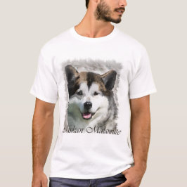 Camiseta Presentes de Arte Malamute no Alasca