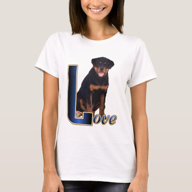 Camiseta Presentes de Arte Rottweiler (Frente)