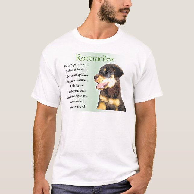 Camiseta Presentes de Arte Rottweiler (Frente)