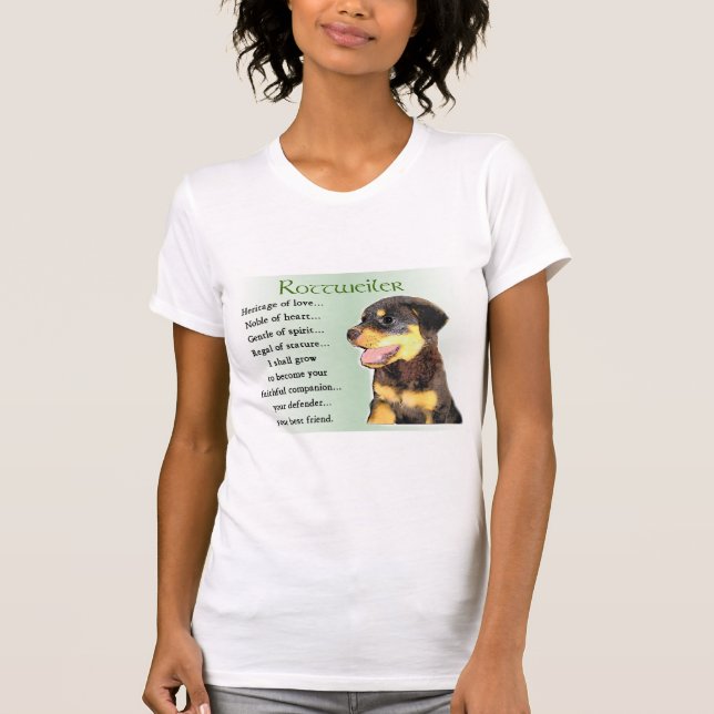 Camiseta Presentes de Arte Rottweiler (Frente)