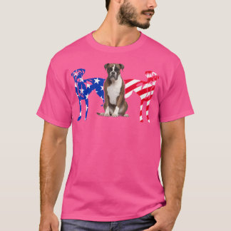 Camiseta Presentes de Bandeira Americana de Cachorro-Solitá