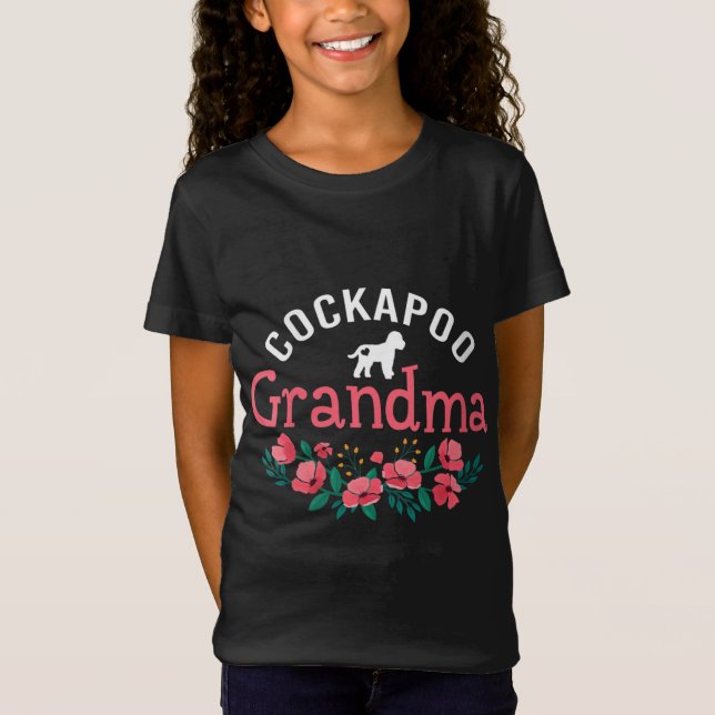Camiseta Presentes De Cachorro De Cockapoo Para Avós Mulher (Frente)