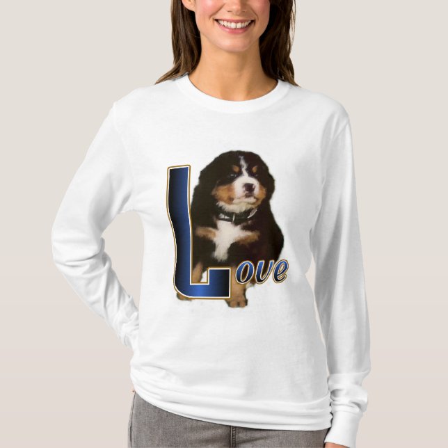 Camiseta Presentes de Cachorro de Montanha Bernese (Frente)