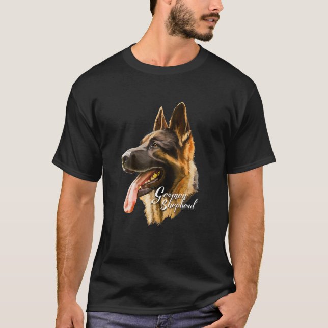 Camiseta Presentes De Cães Nervosos german shepherd (Frente)